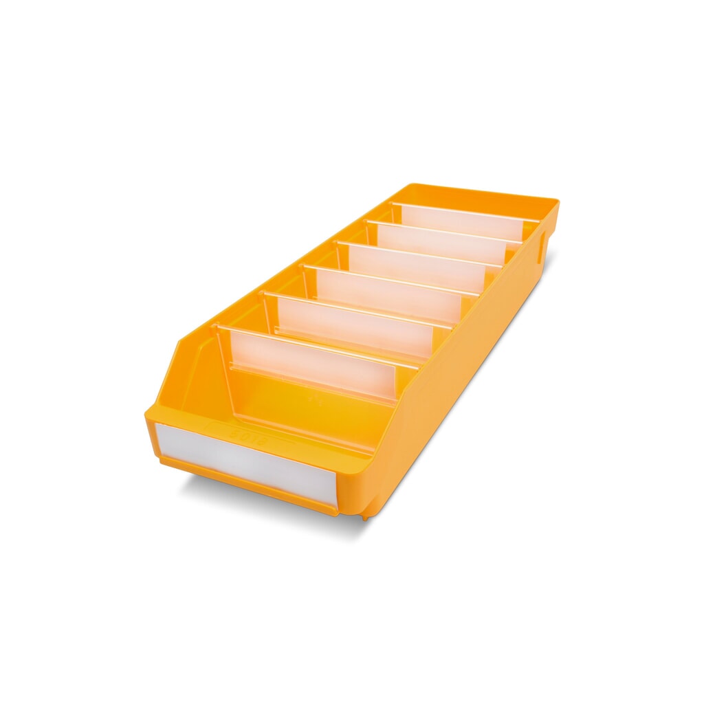 Obrázok výrobku: Regálové boxy s priezorom, Š x H 180 x 500 mm, žltá farba