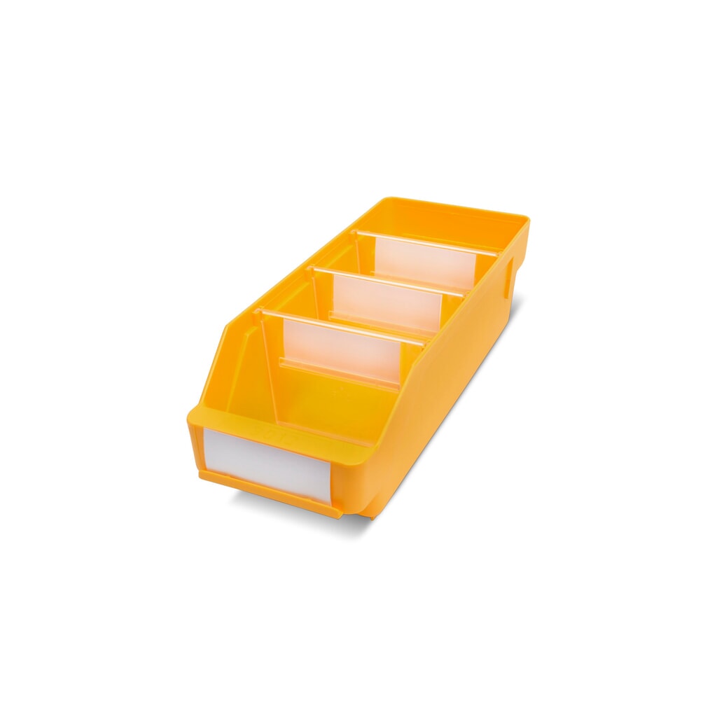 Obrázok výrobku: Regálové boxy s priezorom, Š x H 120 x 300 mm, žltá farba