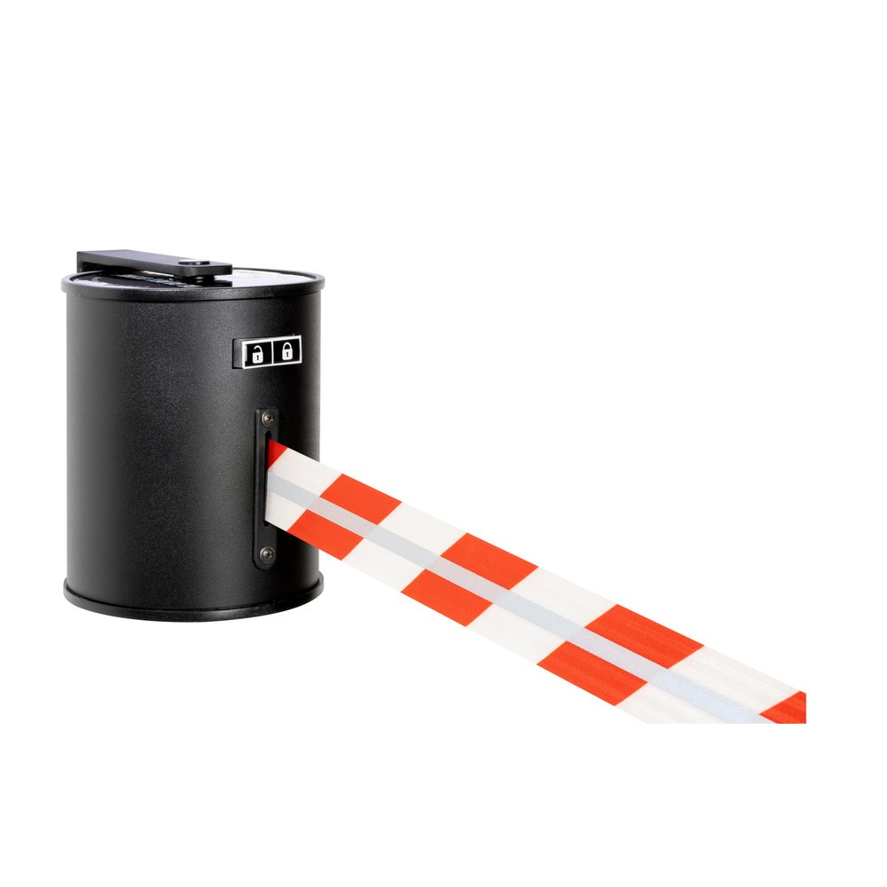 Číslo obrázka výrobku 1: RS-GUIDESYSTEMS® kazeta na pásku GLW 1800 REFLECTO, nástenná montáž, dĺžka 18 m, šírka 50 mm, čierne puzdro, červeno-biela páska