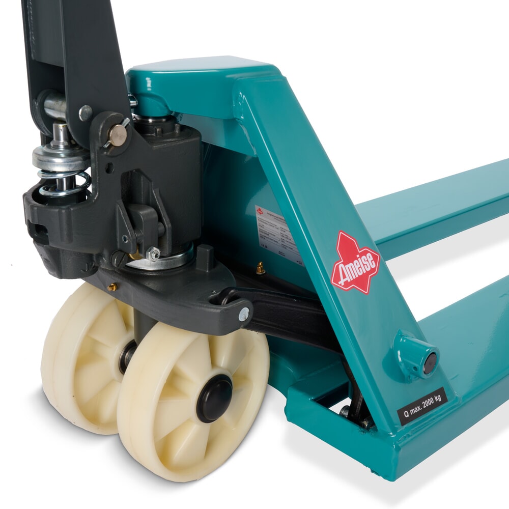 Číslo obrázka výrobku 4: Ručný paletový vozík Ameise® PTM 2.0, nosnosť 2000 kg, dĺžka vidlíc 1800 mm, nylon, tandemové kolieska