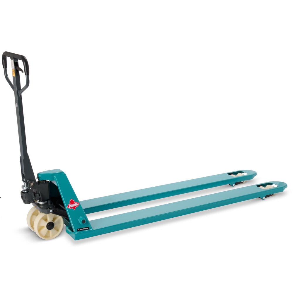 Číslo obrázka výrobku 1: Ručný paletový vozík Ameise® PTM 2.0, nosnosť 2000 kg, dĺžka vidlíc 1800 mm, nylon, tandemové kolieska