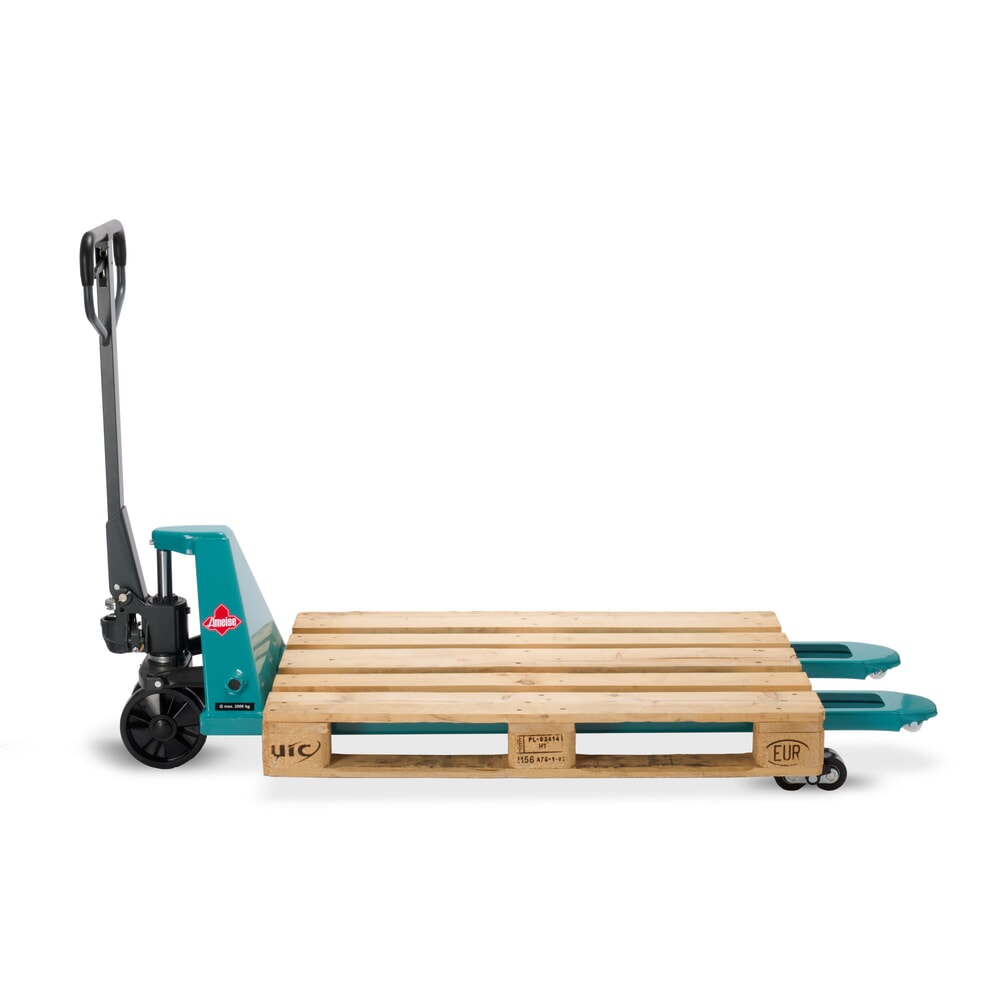 Číslo obrázka výrobku 9: Ručný paletový vozík Ameise® PTM 2.0, nosnosť 2 000 kg, dĺžka vidlíc 1 500 mm, polyuretán, tandemové kolieska