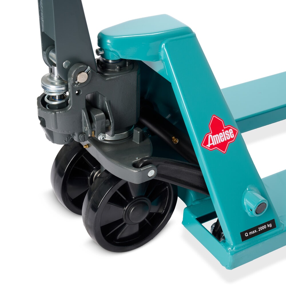 Číslo obrázka výrobku 13: Ručný paletový vozík Ameise® PTM 2.0, nosnosť 2 000 kg, dĺžka vidlíc 1 500 mm, polyuretán, tandemové kolieska