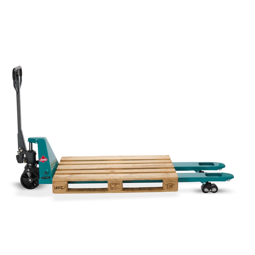 Číslo obrázka výrobku 8: Ručný paletový vozík Ameise® PTM 2.0, nosnosť 2000 kg, dĺžka vidlíc 1800 mm, polyuretán, tandemové kolieska