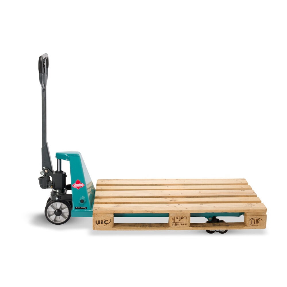 Číslo obrázka výrobku 12: Ručný paletový vozík Ameise® PTM 2.5, nosnosť 2 500 kg, dĺžka vidlíc 1 150 mm, plná guma/polyuretán, tandemové kolieska