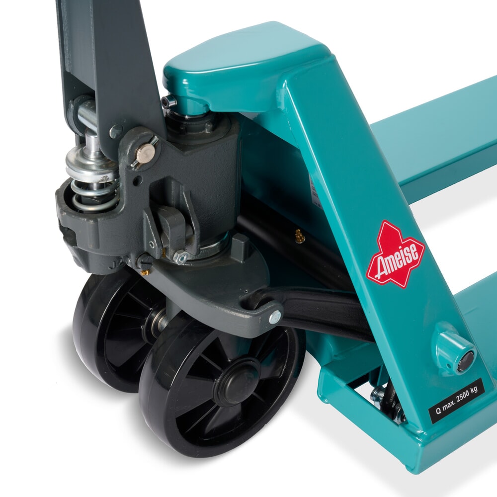 Číslo obrázka výrobku 11: Ručný paletový vozík Ameise® PTM 2.5, nosnosť 2 500 kg, dĺžka vidlíc 1 150 mm, polyuretán, tandemové kolieska