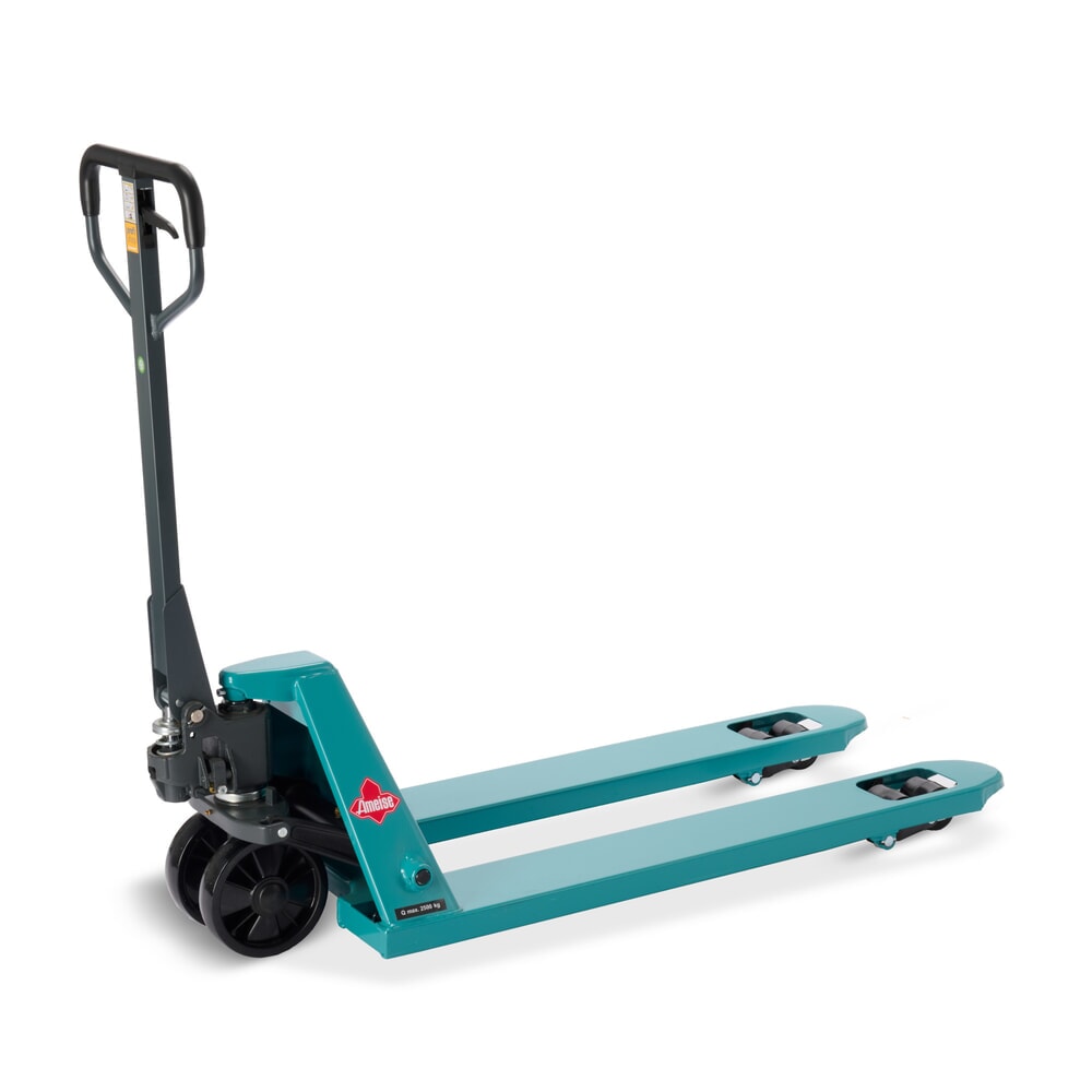 Číslo obrázka výrobku 1: Ručný paletový vozík Ameise® PTM 2.5, nosnosť 2 500 kg, dĺžka vidlíc 1 150 mm, polyuretán, tandemové kolieska