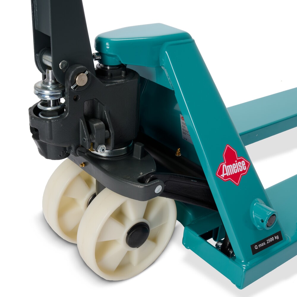 Číslo obrázka výrobku 13: Ručný paletový vozík Ameise® PTM 2.5, nosnosť 2 500 kg, dĺžka vidlíc 1 150 mm, nylon, tandemové kolieska