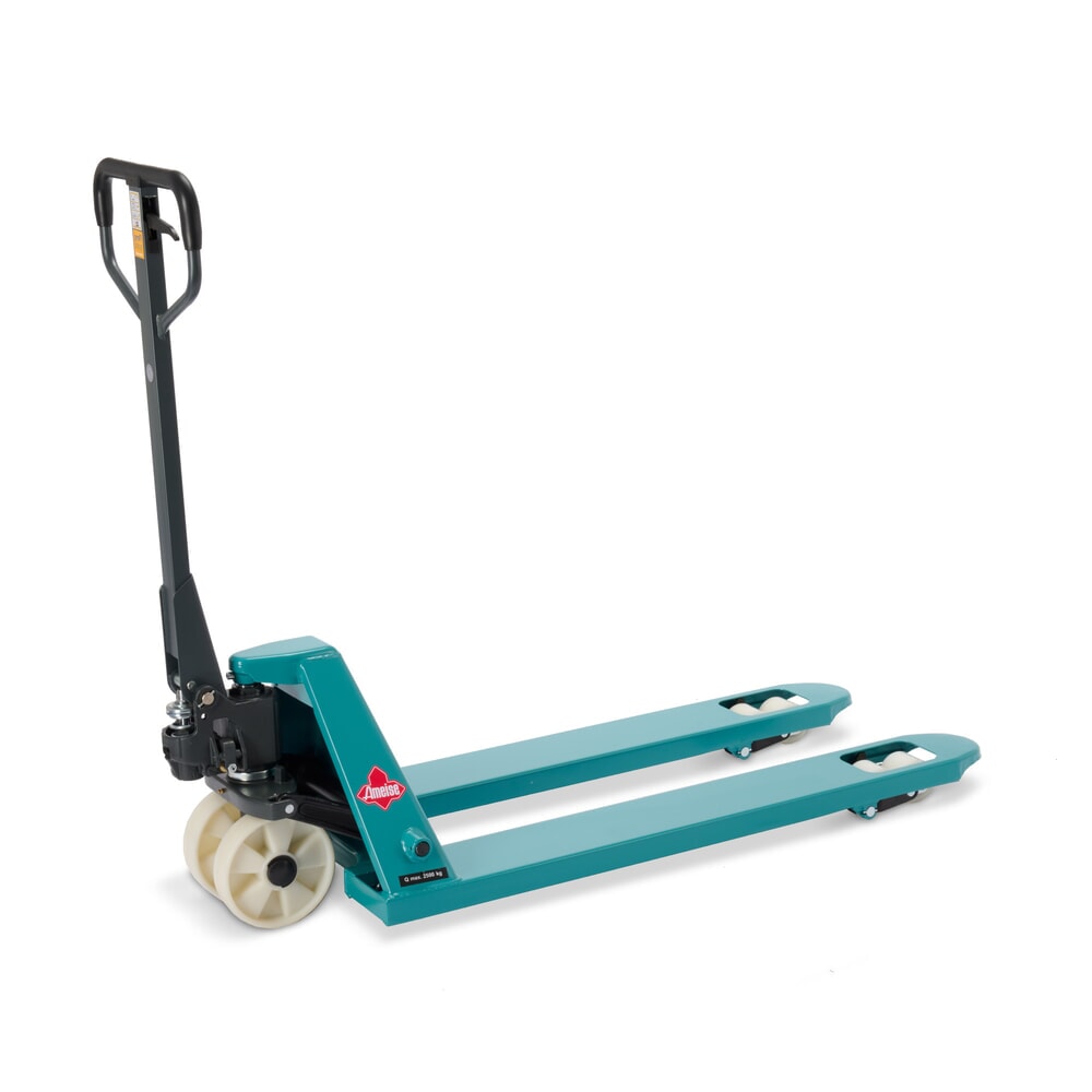 Obrázok výrobku: Ručný paletový vozík Ameise® PTM 2.5, nosnosť 2 500 kg, dĺžka vidlíc 1 150 mm, nylon, tandemové kolieska