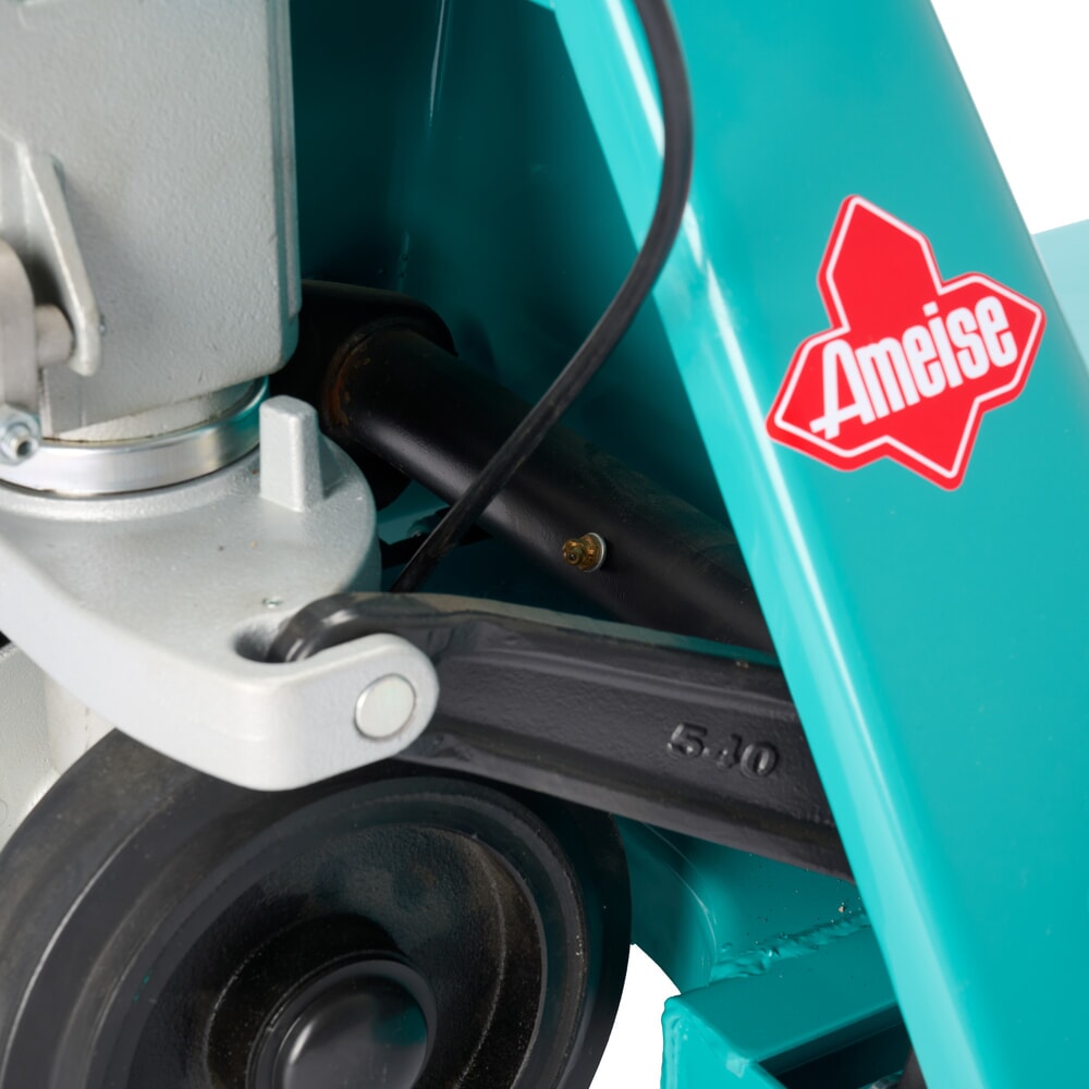Číslo obrázka výrobku 11: Ručný paletový vozík Ameise® PTM 2.5 s ručnou brzdou, nosnosť 2500 kg, dĺžka vidlíc 1150 mm, celogumové/polyuretán
