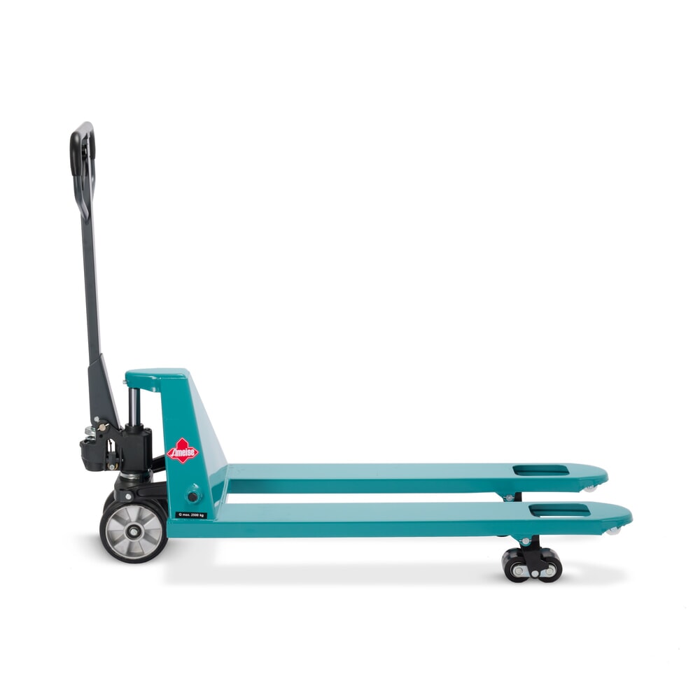 Číslo obrázka výrobku 9: Ručný paletový vozík Ameise® PTM 2.5 s rýchlozdvihom, nosnosť 2 500 kg, dĺžka vidlíc 1 150 mm, plná guma/polyuretán, tandemové kolieska