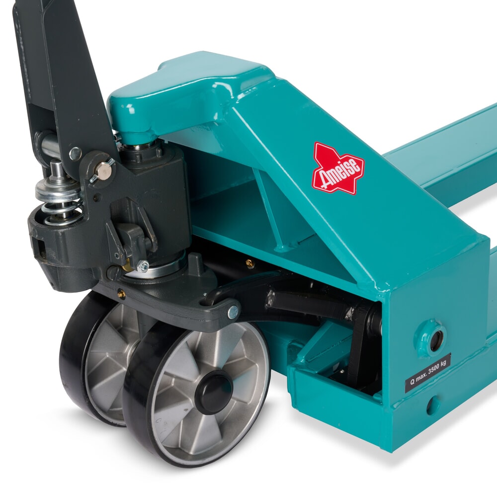 Číslo obrázka výrobku 13: Ručný paletový vozík Ameise® PTM 3.5, nosnosť 3 500 kg, dĺžka vidlíc 2 000 mm, polyuretán, tandemové kolieska