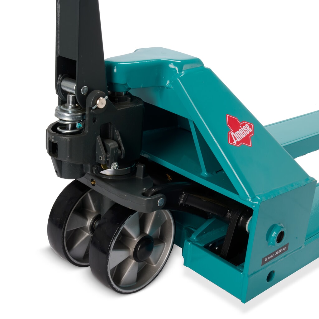 Ručný paletový vozík Ameise® PTM 3.5, nosnosť 3500 kg, dĺžka vidlíc 1800 mm, polyuretán, tandemové kolieska Číslo obrázka výrobku 12: Ručný paletový vozík Ameise® PTM 3.5, nosnosť 3500 kg, dĺžka vidlíc 1800 mm, polyuretán, tandemové kolieska