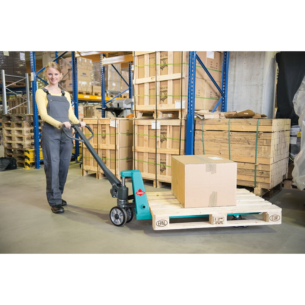 Číslo obrázka výrobku 16: Ručný paletový vozík Ameise® PTM 2.5 s rýchlym zdvihom, nosnosť 2500 kg, dĺžka vidlíc 1150 mm, celogumové/polyuretán, tandemové kolieska