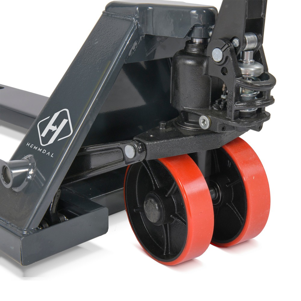 Číslo obrázka výrobku 3: Ručný paletový vozík HEMMDAL PTM 2.0, nosnosť 2 000 kg, dĺžka vidlíc 1 150 mm, polyuretán, jednoduché koliesko