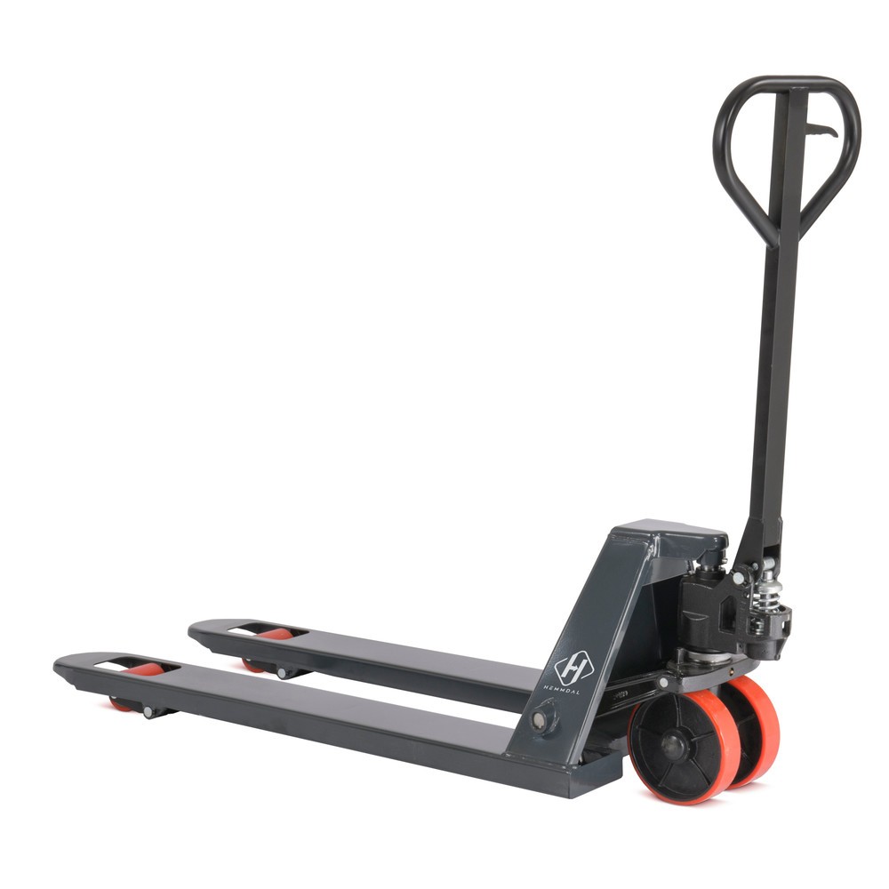Číslo obrázka výrobku 1: Ručný paletový vozík HEMMDAL PTM 2.5, nosnosť 2 500 kg, dĺžka vidlíc 1 150 mm, polyuretán, jednoduché koliesko