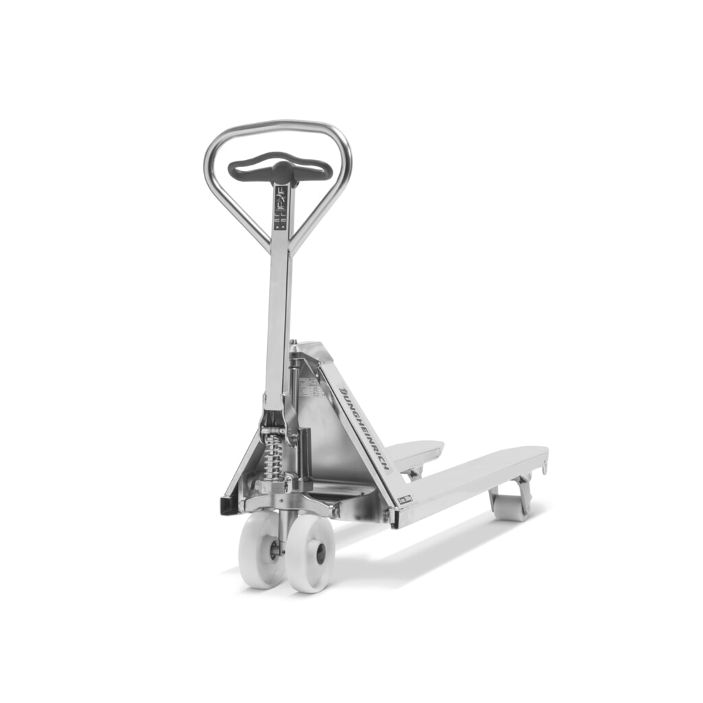 Ručný paletový vozík z nehrdzavejúcej ocele Jungheinrich AM I20p – vyhotovenie Professional, nosnosť 2 000 kg, dĺžka vidlíc 1 140 mm, nylon, tandemové kolieska Číslo obrázka výrobku 2: Ručný paletový vozík z nehrdzavejúcej ocele Jungheinrich AM I20p – vyhotovenie Professional, nosnosť 2 000 kg, dĺžka vidlíc 1 140 mm, nylon, tandemové kolieska