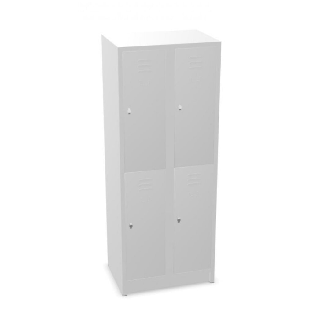 Šatňová skriňa s lavicou na sedenie HG-SB-2 HEMMDAL, otočný zámok, 2-úrovňová, 4 priečinky, v × š × h 1 800 × 600 × 500 mm, svetlosivá Číslo obrázka výrobku 1: Šatňová skriňa s lavicou na sedenie HG-SB-2 HEMMDAL, otočný zámok, 2-úrovňová, 4 priečinky, v × š × h 1 800 × 600 × 500 mm, svetlosivá