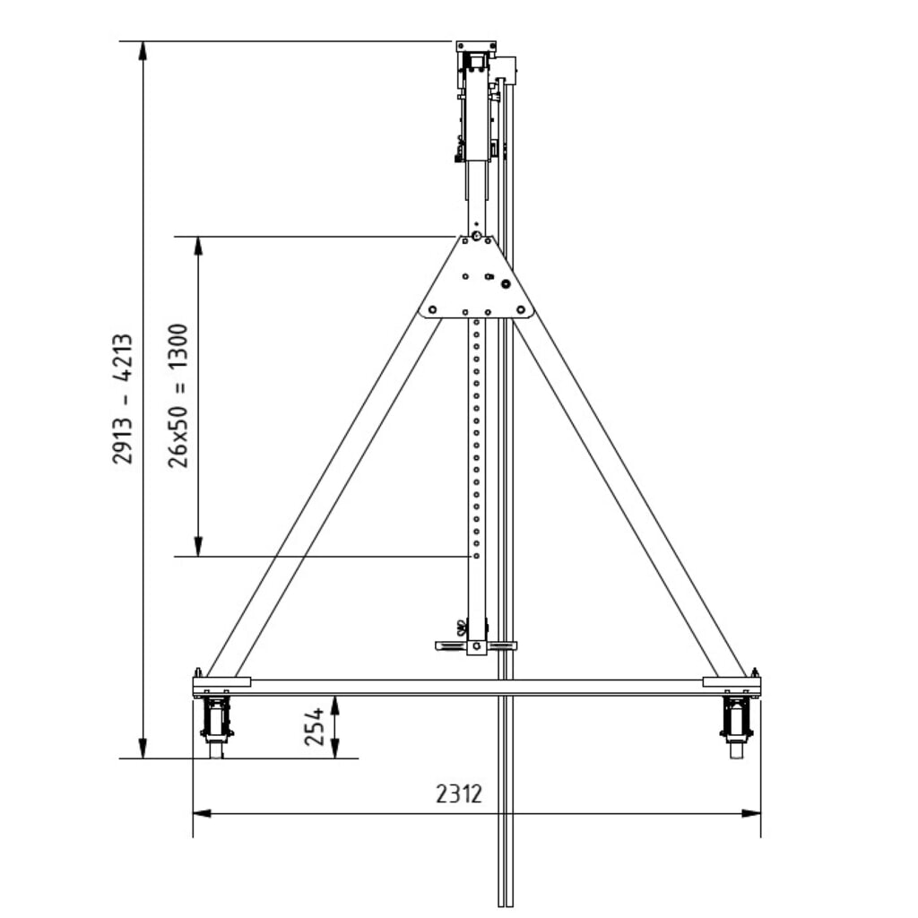 SCHILLING hliníkový portálový žeriav s deliteľným nosníkom, pojazdný, celková výška max. 4 270 mm, nosnosť 500 kg Číslo obrázka výrobku 2: SCHILLING hliníkový portálový žeriav s deliteľným nosníkom, pojazdný, celková výška max. 4 270 mm, nosnosť 500 kg