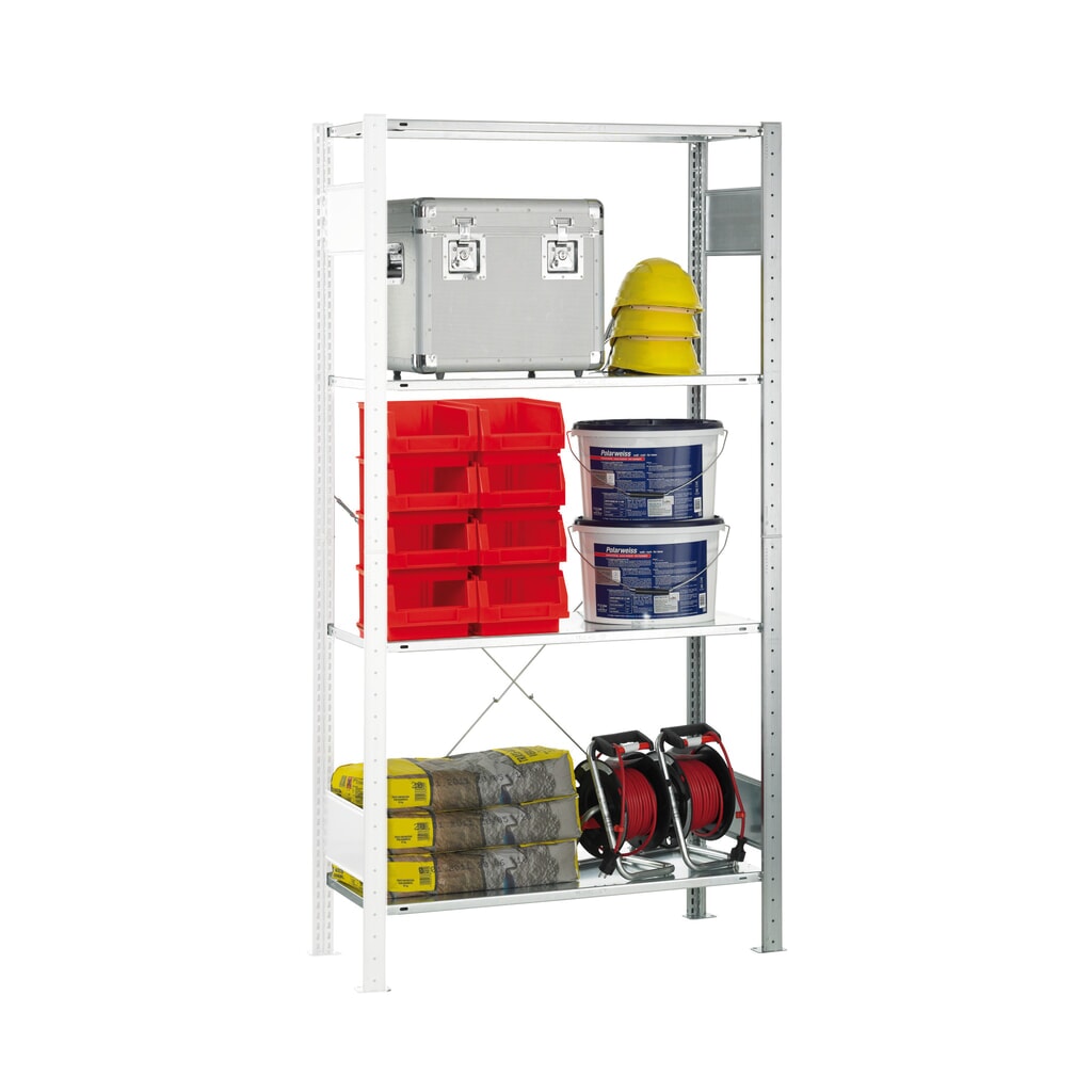 SCHULTE prídavné pole nosnosť regálu 150 kg Policová polica Galvanizovaná V x Š x H 2 000 x 1 000 x 400 mm Obrázok výrobku: SCHULTE prídavné pole nosnosť regálu 150 kg Policová polica Galvanizovaná V x Š x H 2 000 x 1 000 x 400 mm