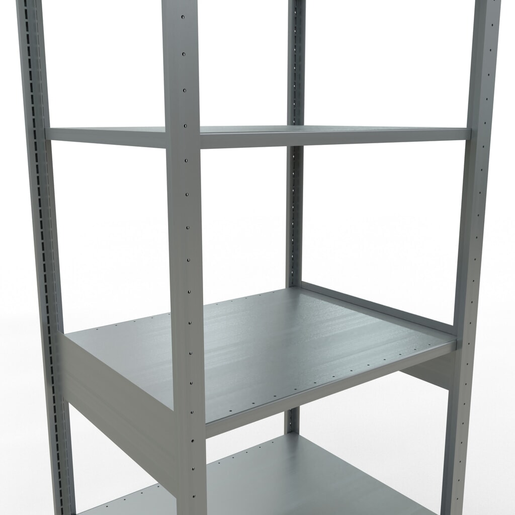 Číslo obrázka výrobku 4: Pozinkovaný policový regál SCHULTE, zaťaženie police 150 kg, v × š × h 2 500 × 810 × 636 mm