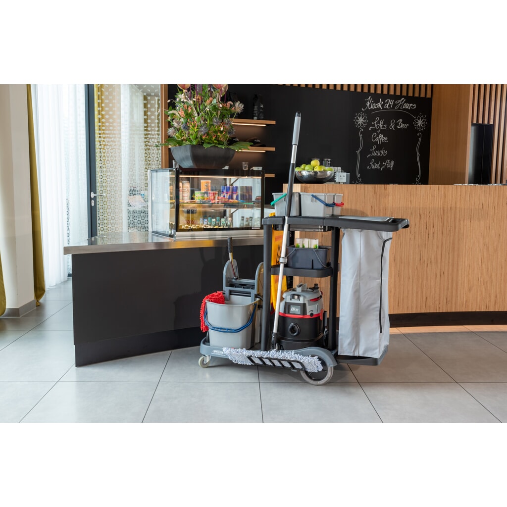 Číslo obrázka výrobku 6: Súprava 2 servisného vozíka SPRiNTUS, vedro 2 × 17 l + 4 × 4 l, mop Premium 500 mm