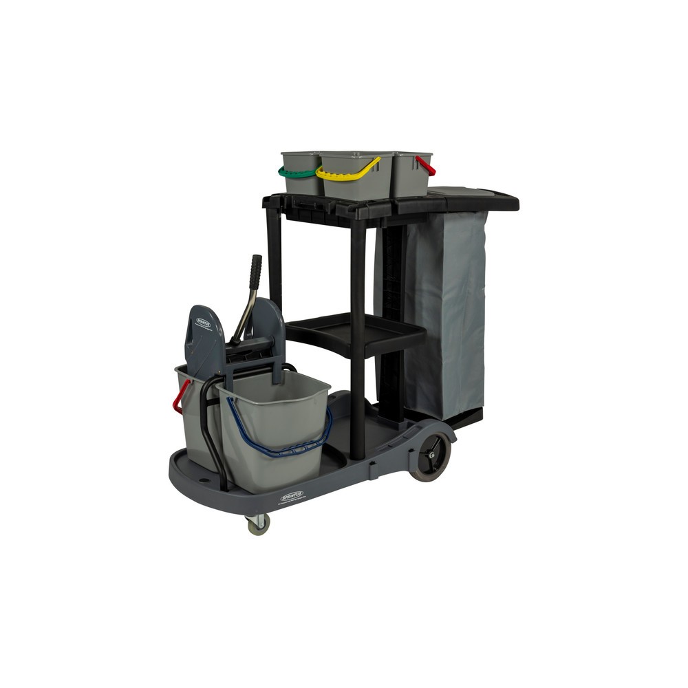 Číslo obrázka výrobku 4: Súprava 2 servisného vozíka SPRiNTUS, vedro 2 × 17 l + 4 × 4 l, mop Premium 500 mm