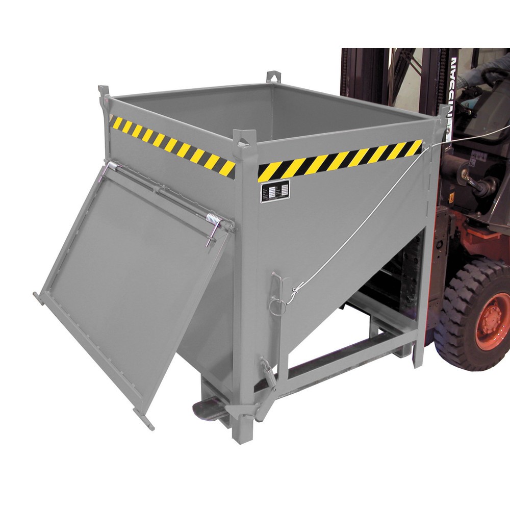 Číslo obrázka výrobku 1: Bauer® Silo kontajner s klapkou, maľovaný, objem 0,75 m³, RAL 7005 myšacia šedá