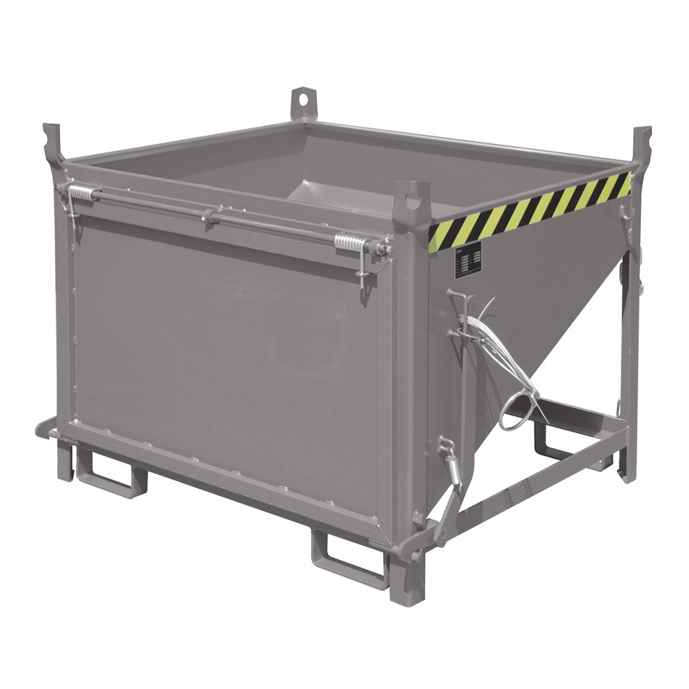 Číslo obrázka výrobku 1: Bauer® Silo kontajner s klapkou, maľovaný, objem 0,5 m³, RAL 7005 myšacia šedá