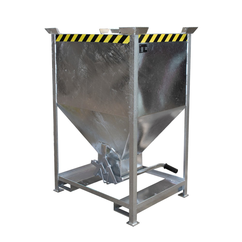 Číslo obrázka výrobku 1: Silo Bauer®, s nožnicovým uzáverom + otvormi na zasunutie vidlíc, pozinkované, objem 0,6 m³