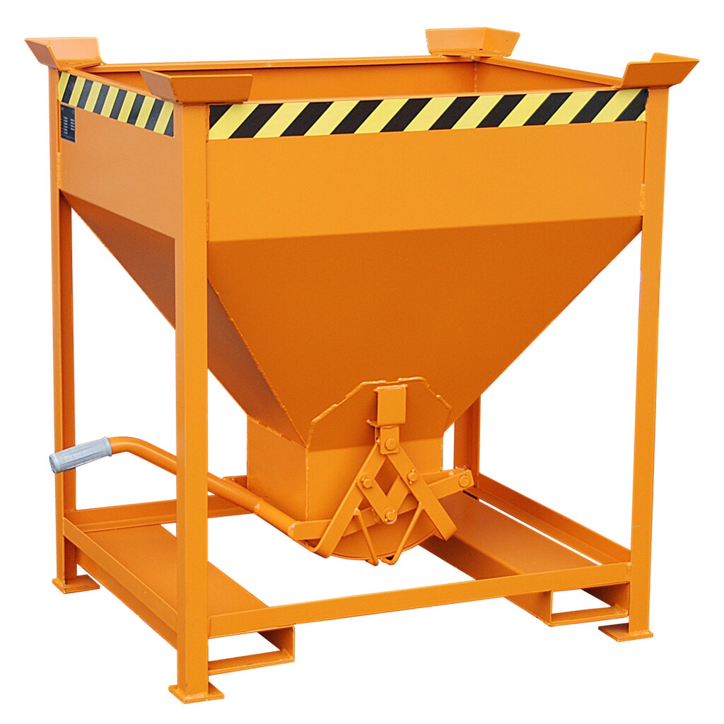 Bauer® Silo kontajner, s nožnicovým zipsom a vidlicovými vreckami, maľovaný, objem 0,375 m³, RAL 2000 žltooranžová Obrázok výrobku: Bauer® Silo kontajner, s nožnicovým zipsom a vidlicovými vreckami, maľovaný, objem 0,375 m³, RAL 2000 žltooranžová