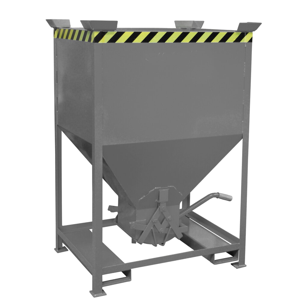 Bauer® Silo kontajner, s nožnicovým zipsom a vidlicovými vreckami, maľovaný, objem 0,6 m³, RAL 7005 myšacia šedá Číslo obrázka výrobku 1: Bauer® Silo kontajner, s nožnicovým zipsom a vidlicovými vreckami, maľovaný, objem 0,6 m³, RAL 7005 myšacia šedá
