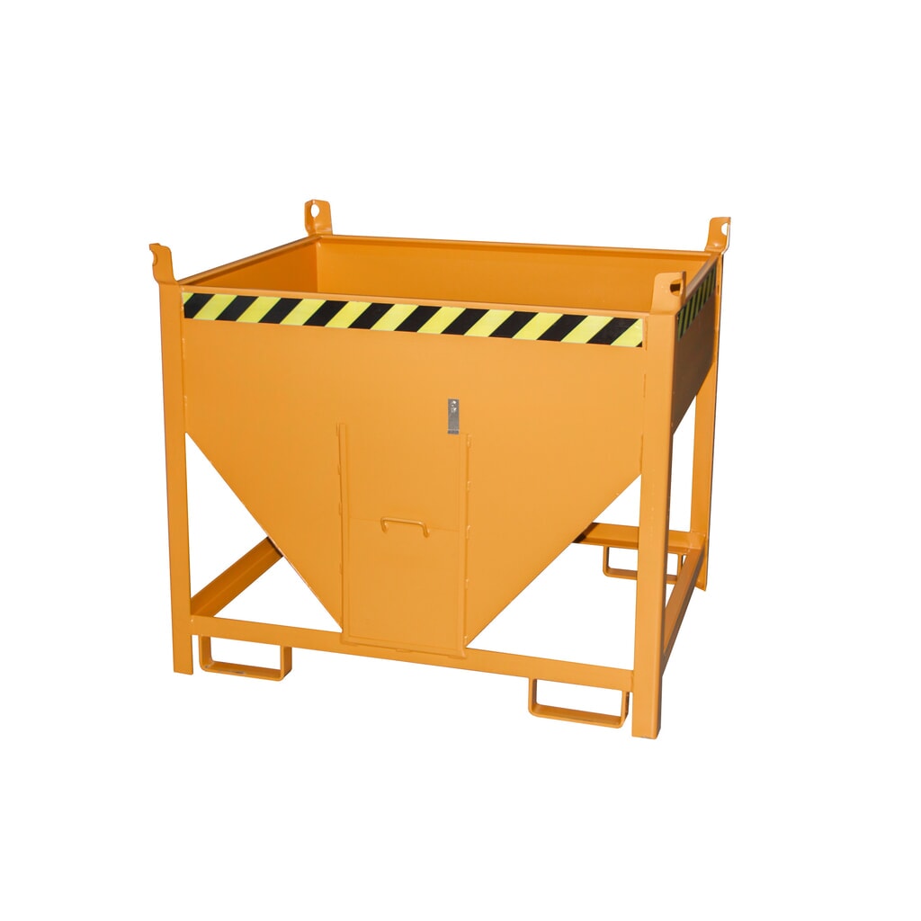Bauer® Silo s posuvným uzáverom, lakované, objem 0,5 m³, RAL 2000 žltooranžová Číslo obrázka výrobku 1: Bauer® Silo s posuvným uzáverom, lakované, objem 0,5 m³, RAL 2000 žltooranžová
