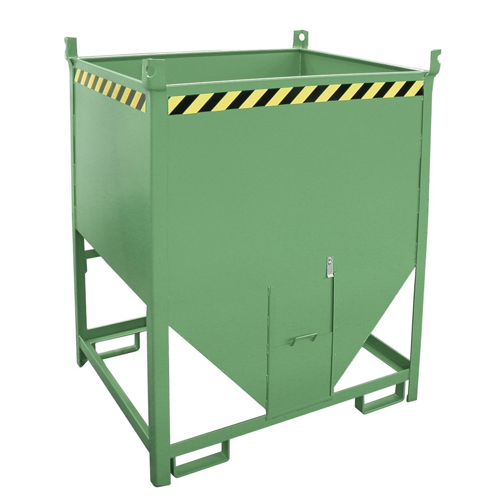 Číslo obrázka výrobku 1: Bauer® Silo s posuvným uzáverom, lakované, objem 1 m³, RAL 6011 žltozelená