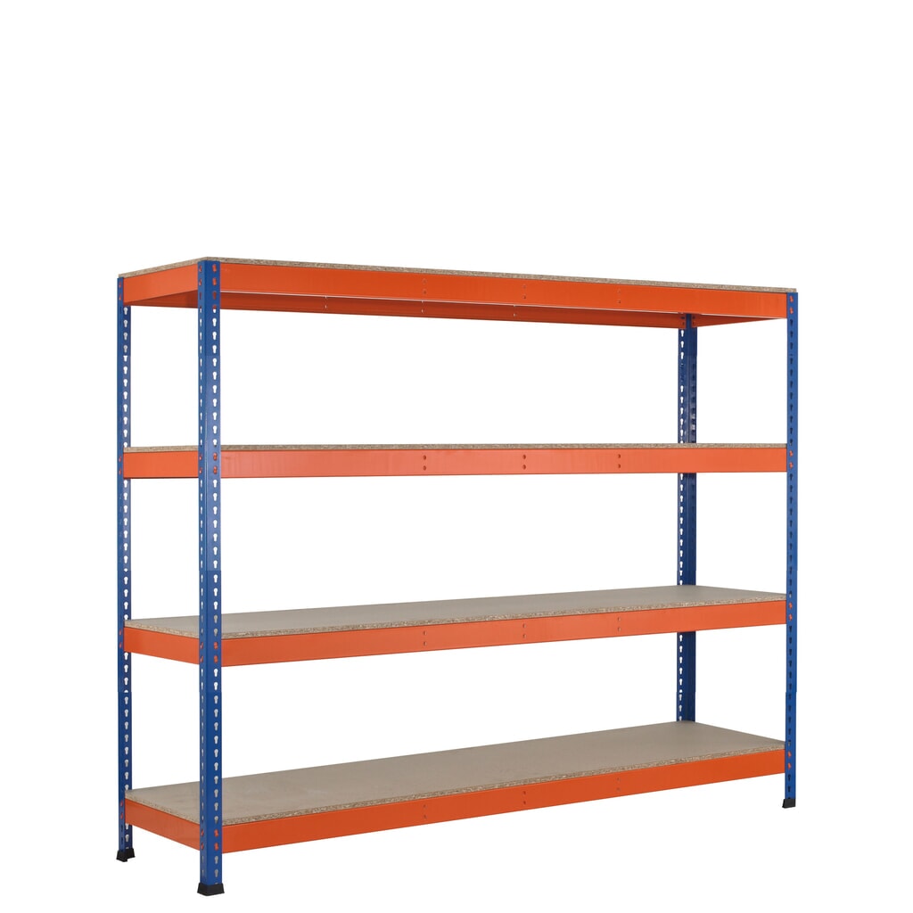 Široký regál SCHULTE, s drevotrieskovými doskami, základné pole, v × š × h 1 981 × 1 536 × 469 mm Obrázok výrobku: Široký regál SCHULTE, s drevotrieskovými doskami, základné pole, v × š × h 1 981 × 1 536 × 469 mm