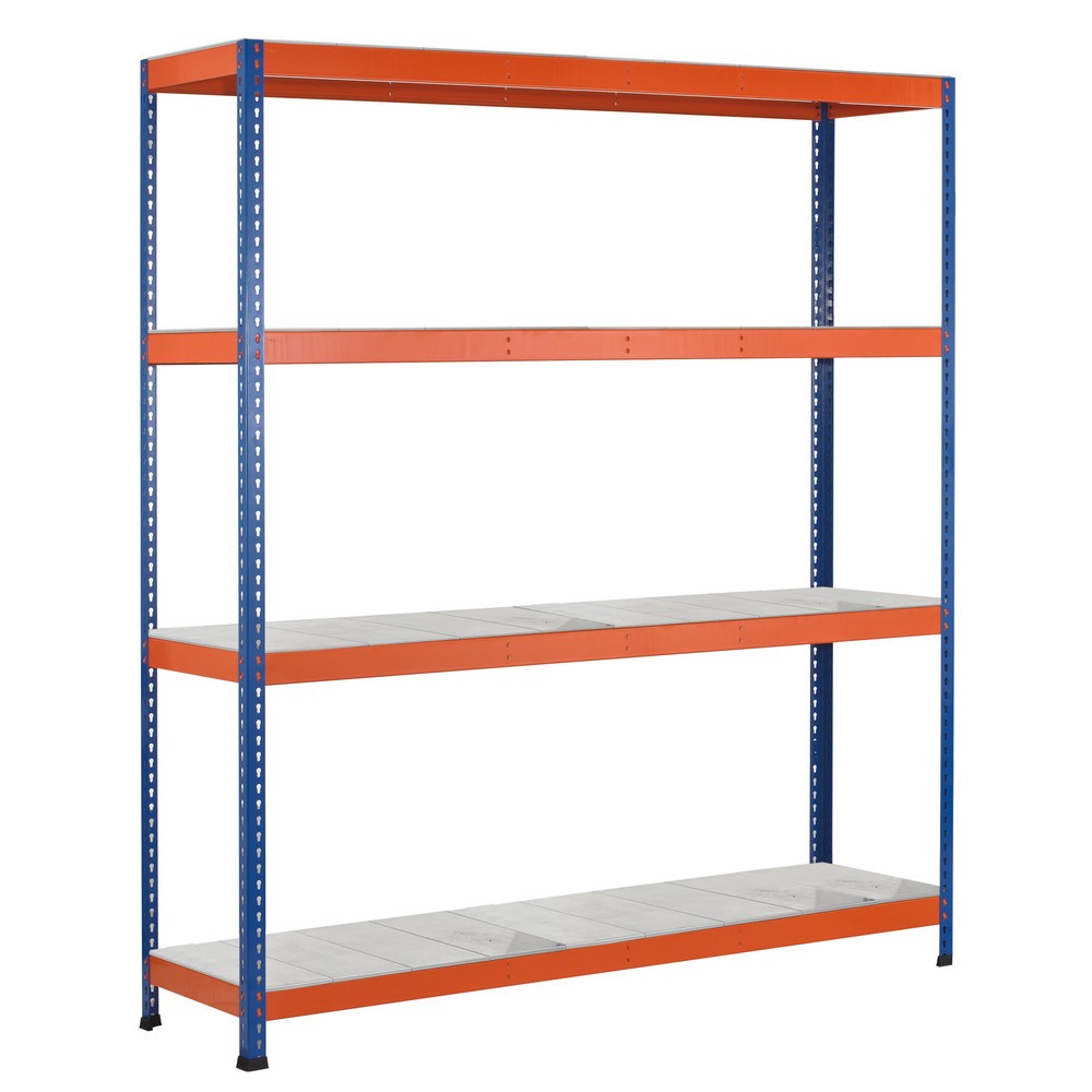 Obrázok výrobku: Široký regál SCHULTE, s oceľovými panelmi, základné pole, v × š × h 3 048 × 1 536 × 621 mm