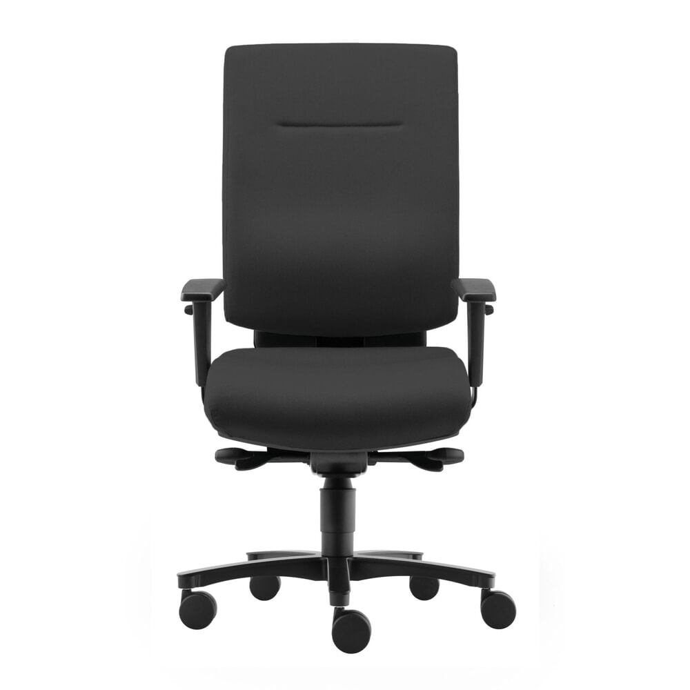 Obrázok výrobku: Kancelárska stolička s ochranou chrbtice SITWELL STEIFENSAND MyChair, extra široká, s kolieskami na koberec, polyester, nosnosť 180 kg