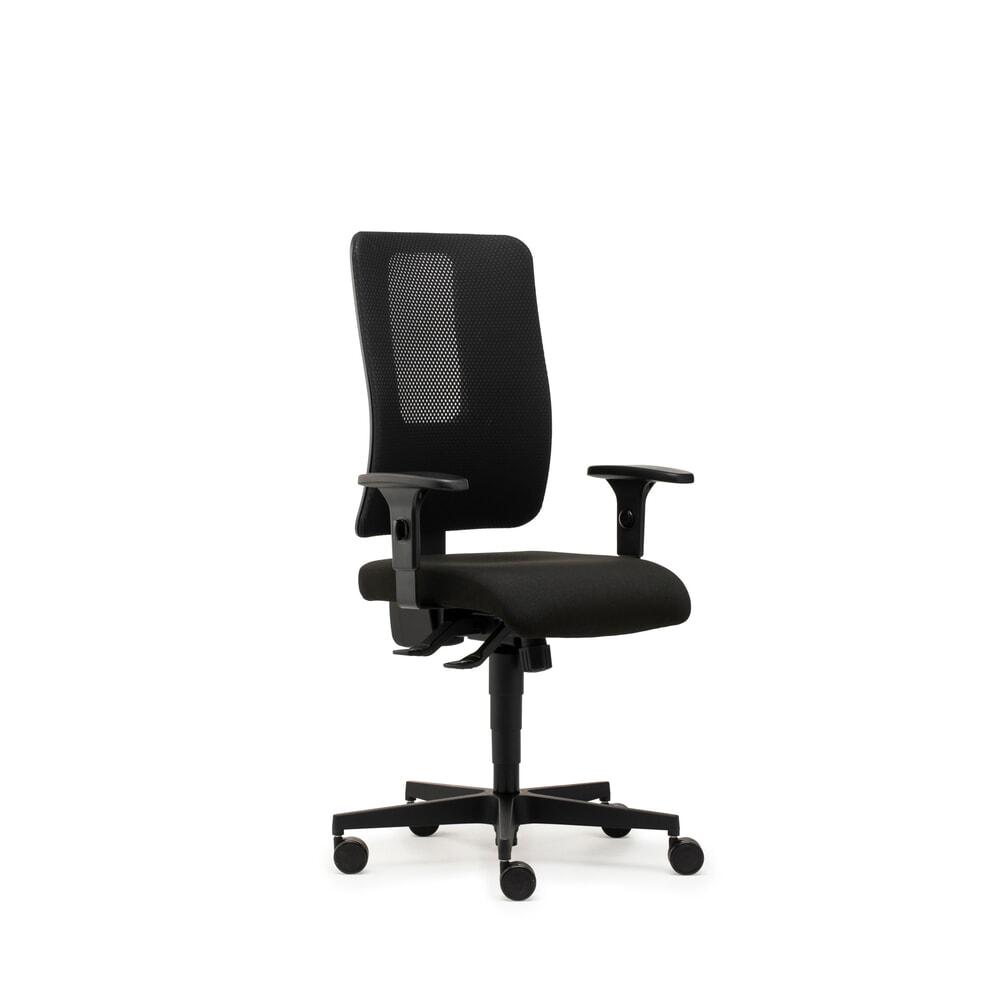 Číslo obrázka výrobku 3: Kancelárska stolička SITWELL STEIFENSAND Straight Net, synchronná mechanika, výškovo nastaviteľná kruhová lakťová opierka, sieťované operadlo