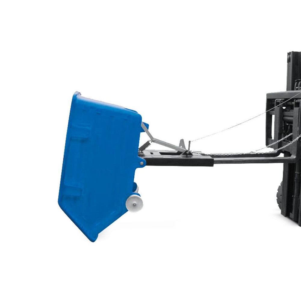 Číslo obrázka výrobku 1: Sklopný kontajner z PE s kolieskami, sklápací mechanizmus, vidlicové vrecká, objem 0,75 m³