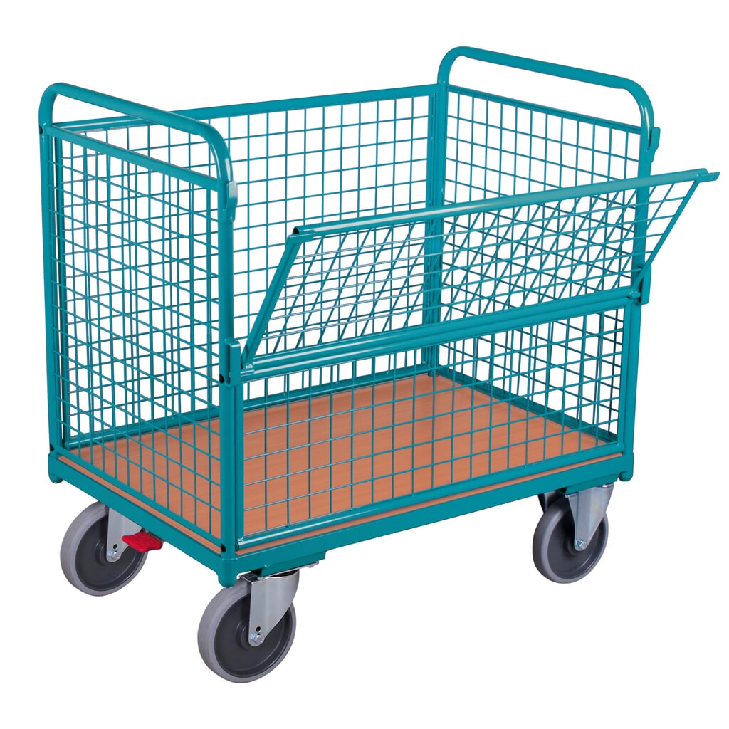 vyklápací skip Ameise® s mriežkovými stenami, ložná plocha 1 000 x 645 mm Obrázok výrobku: vyklápací skip Ameise® s mriežkovými stenami, ložná plocha 1 000 x 645 mm