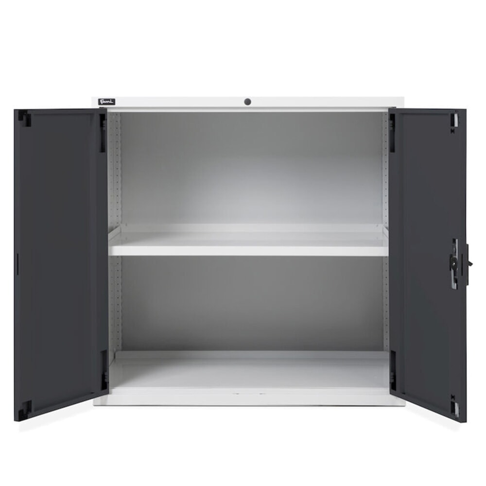 Číslo obrázka výrobku 2: Skriňa Fami MASTER s krídlovými dverami, v × š × h 1 000 × 1 020 × 726 mm, svetlosivá, antracitová