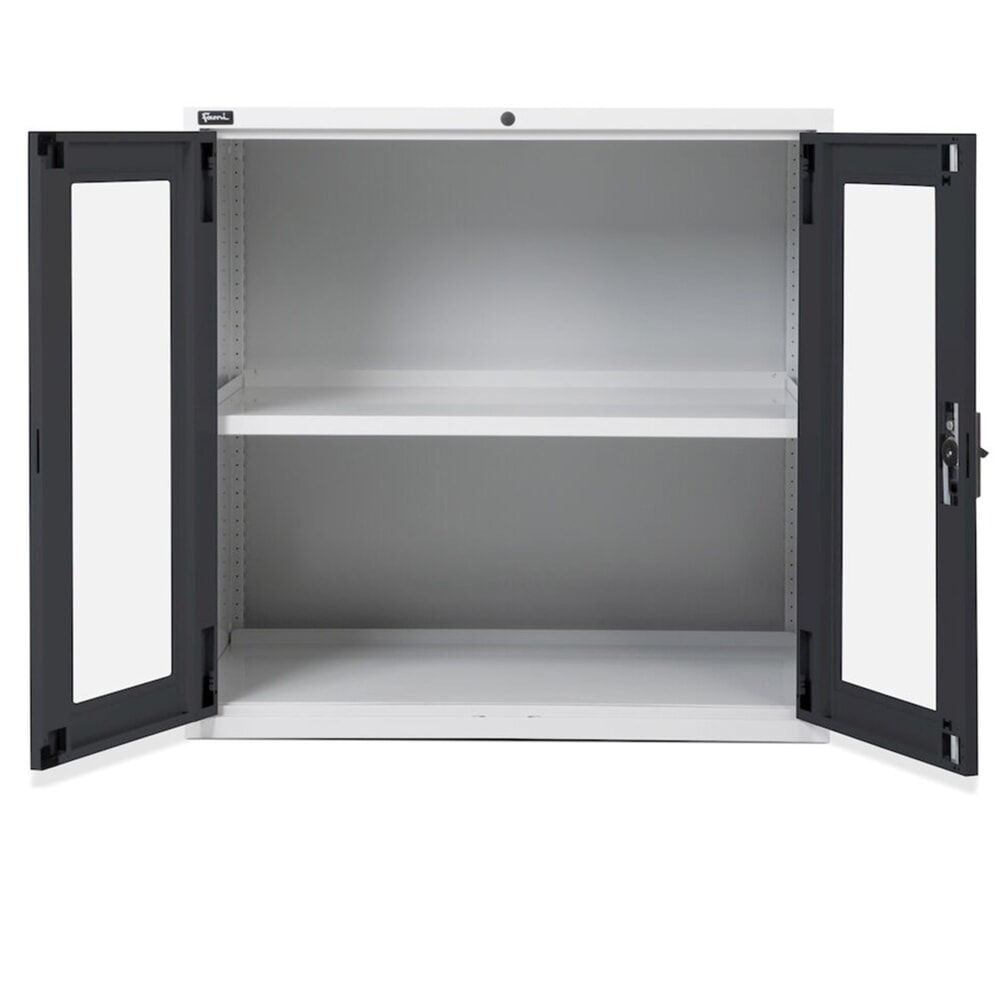 Číslo obrázka výrobku 2: Skriňa Fami MASTER s polykarbonátovými krídlovými dverami,v × š × h 1 000 × 1 020 × 726 mm, svetlosivá, antracitová