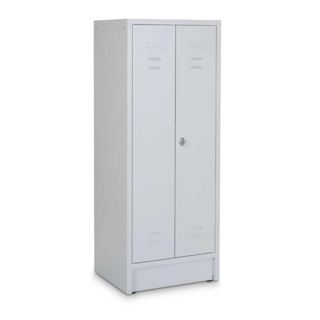 Obrázok výrobku: Skriňa na čistiace prostriedky HEMMDAL HPZ-1, skriňa so zámkom s valcovou vložkou, v × š × h 1 800 × 600 × 500 mm, svetlosivá