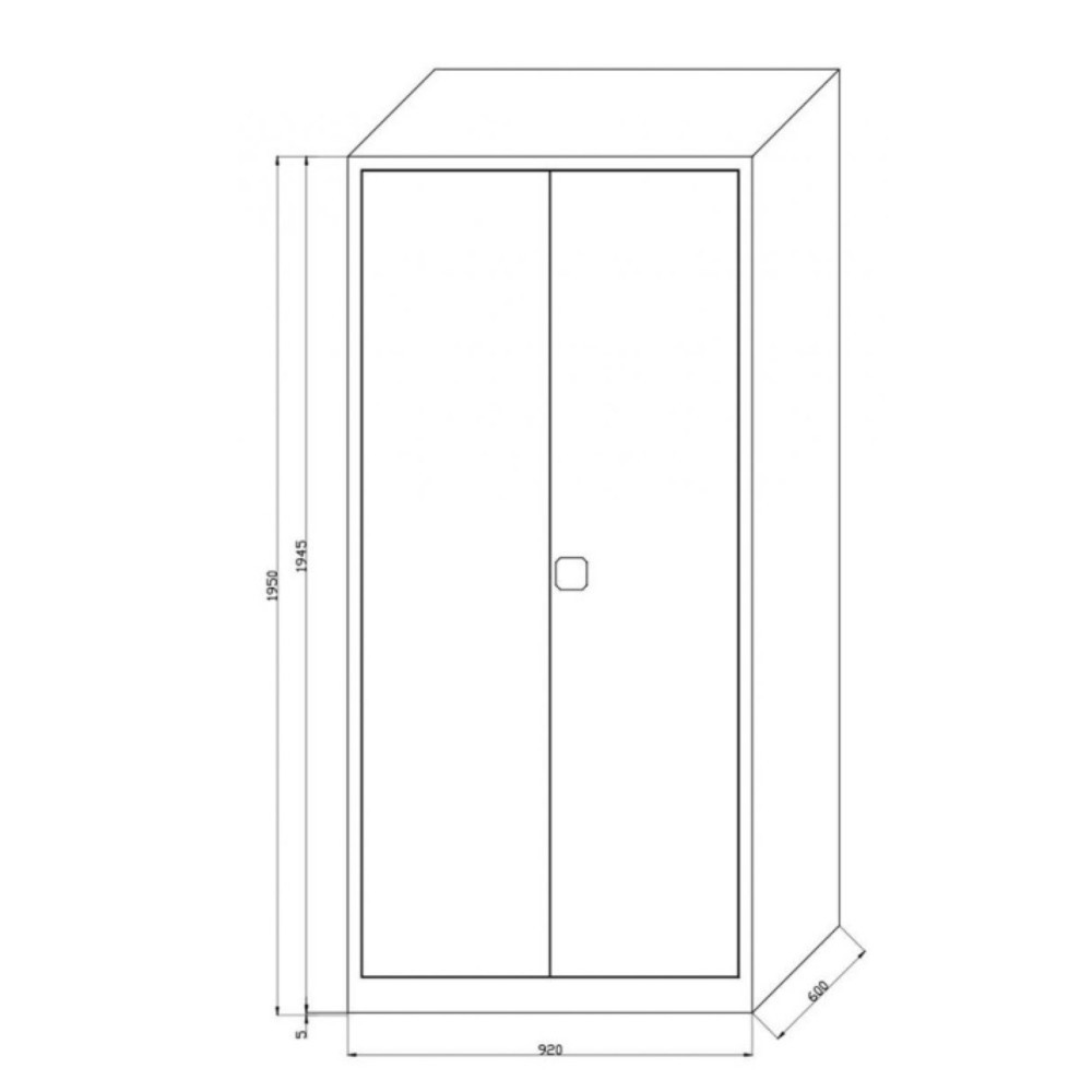 Číslo obrázka výrobku 2: Oceľová skriňa HEMMDAL HS-XBT, s výškou na 5 fasciklov, v × š × h 1 950 × 1 200 × 500 mm, police s práškovou úpravou, svetlosivá/enciánová modrá