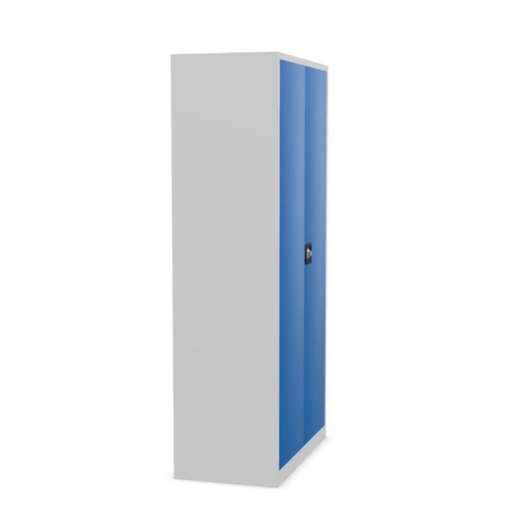 Číslo obrázka výrobku 4: Skriňa s krídlovými dverami HEMMDAL HF-ST, s výškou na 5 fasciklov, v × š × h 1 950 × 1 200 × 420 mm, police s práškovou úpravou, svetlosivá/enciánová modrá