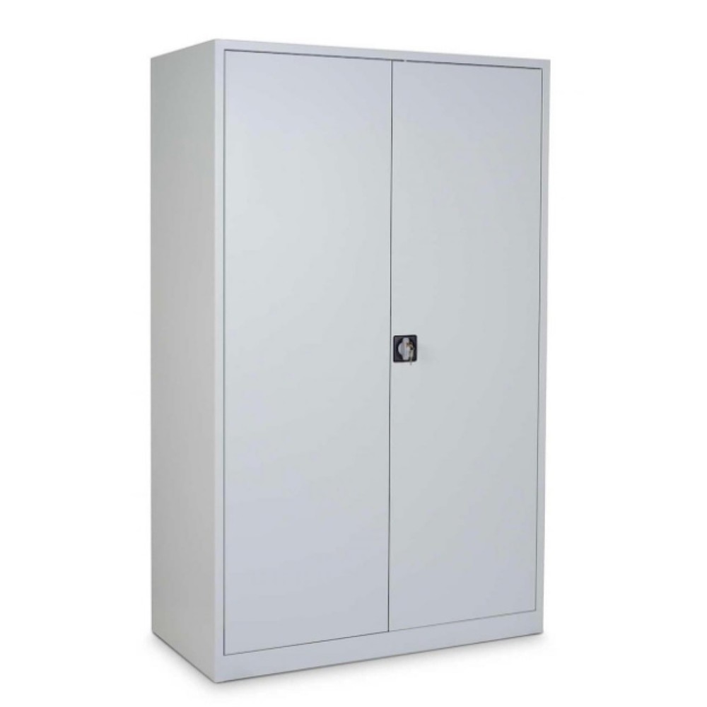 Číslo obrázka výrobku 1: Skriňa s krídlovými dverami HEMMDAL HF-ST, s výškou na 5 fasciklov, v × š × h 1 950 × 1 200 × 420 mm, police s práškovou úpravou, svetlosivá