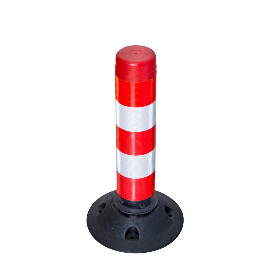 Obrázok výrobku: Smerový stĺpik FlexPin, červeno/biely, výška 460 mm