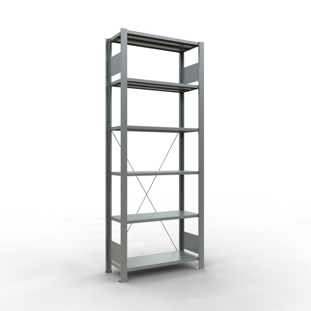 Spisový regál SCHULTE, základné pole, jednostranný, bez koncových dorazov, zaťaženie police 85 kg, v × š × h 2 000 × 750 × 300 mm Obrázok výrobku: Spisový regál SCHULTE, základné pole, jednostranný, bez koncových dorazov, zaťaženie police 85 kg, v × š × h 2 000 × 750 × 300 mm