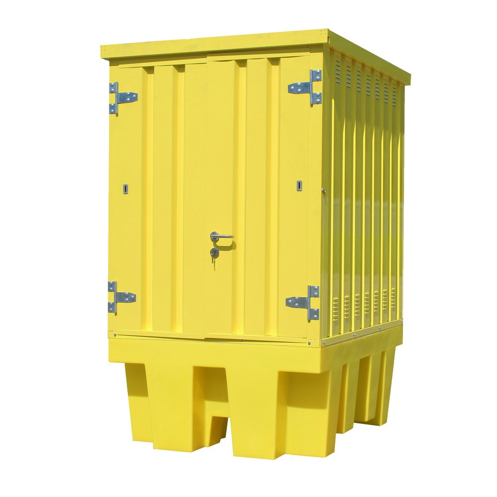 Obrázok výrobku: Steinbock® Depot nebezpečného materiálu vyrobený z ocele/PE, pre 1x 1000 litrový KTC/IBC