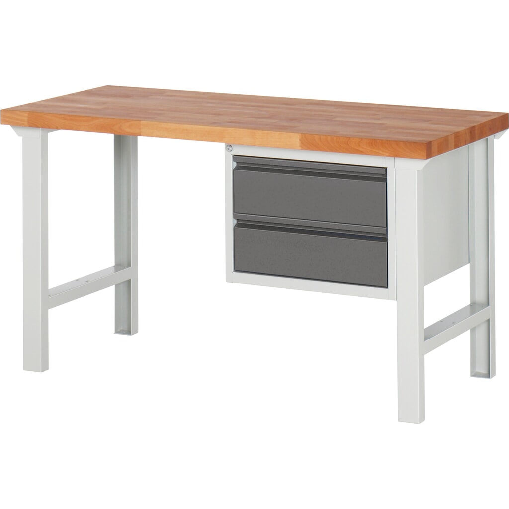 Obrázok výrobku: Steinbock® pracovný stôl, 2 zásuvky, V x Š x H 840 x 1500 x 700 mm, RAL 7035/7016